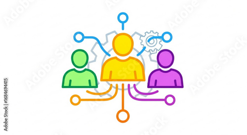 Teamwork collaboration network connection people management business strategy organization structure and process design