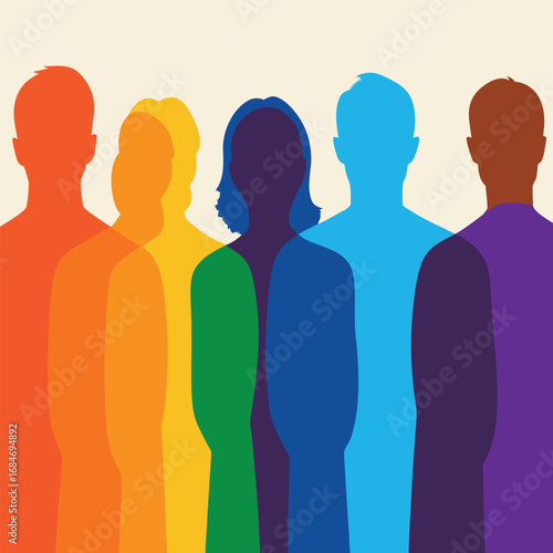 LGBTQ Equality and Diversity Design, Colorful LGBTQ Pride Celebration Vector
