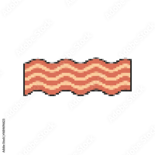 An appetizing pixel art taco, featuring a golden-brown shell overflowing with fresh green lettuce and vibrant red tomato, ideal for retro-themed designs.