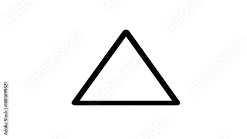 Simple triangle outline icon