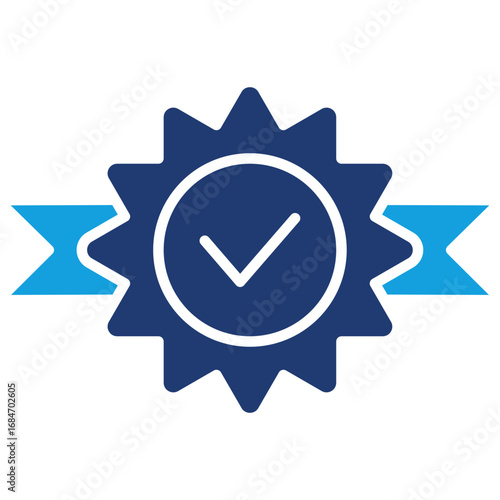 Credibility Flat Blue Icon