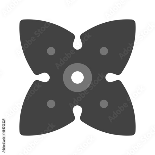 shuriken flat icon