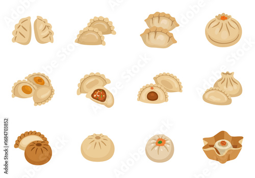 An array of dumplings and buns