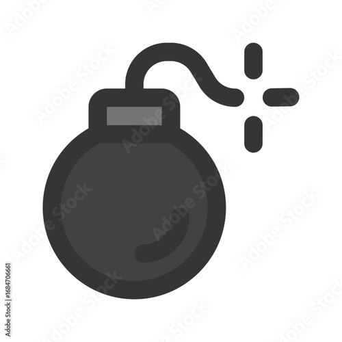bomb outline fill icon