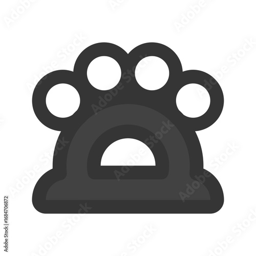 knuckles outline fill icon