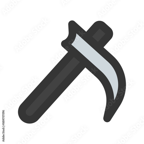 scythe outline fill icon