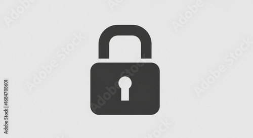 Lock security icon vector for privacy safety protection and access control with keyhole design concept
