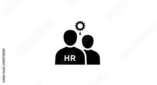 Hr human resources management team employee recruitment process and strategy business management icon design