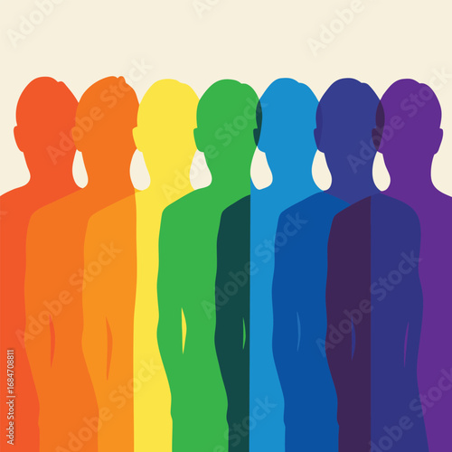 Colorful Gay Pride Rainbow Gradient Vector, LGBTQ Equality and Love Symbol, Gay Pride Rainbow Gradient Vector Illustration.