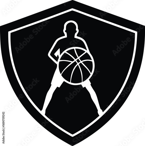 Basketball offense vector icon.eps