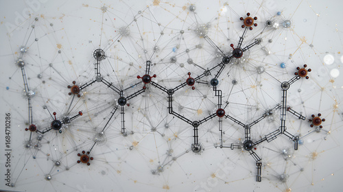 6-Prenylnaringenin skeletal structure diagram.prenylated flavonoid compound molecule scientific illustration on white background.