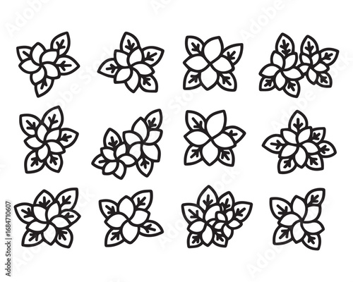 Beautiful Plumeria Flower Icon