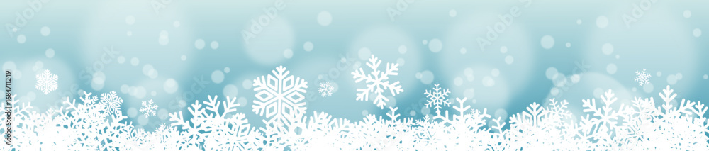 Winter-Banner mit Schneeflocken