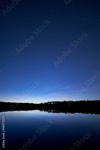 night landscape with reflection