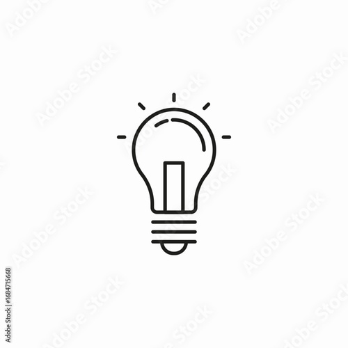 bright light bulb icon sign vector