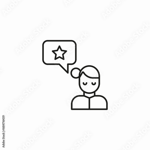 female favorite star icon sign vector