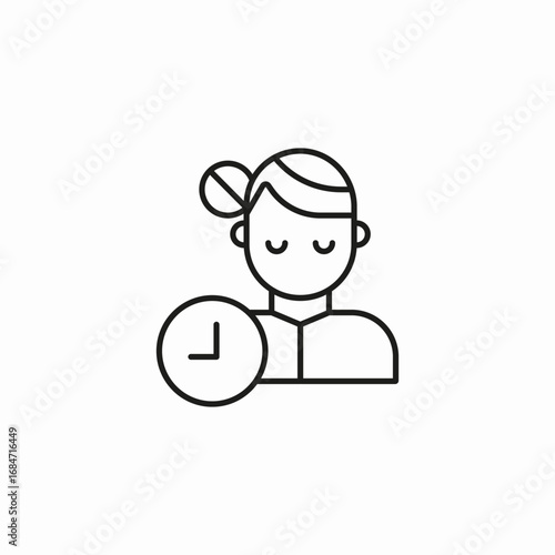 female user schedule icon sign vector