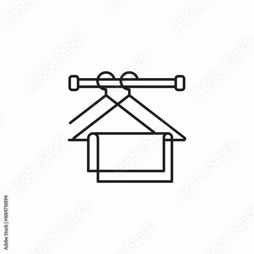 hangers on bar icon sign vector