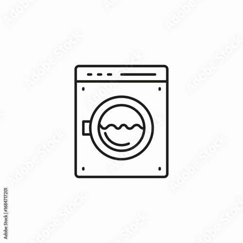 laundry washing machine icon sign vector