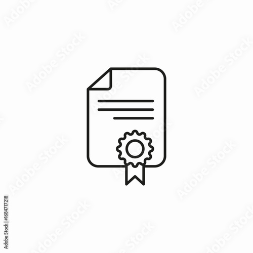 legal document certificate icon sign vector