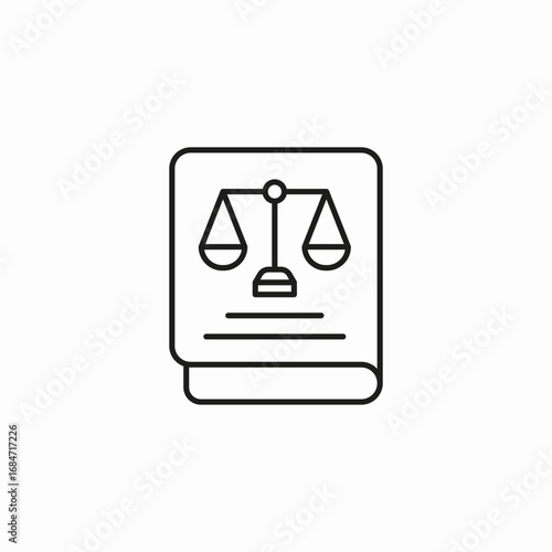 legal code book icon sign vector