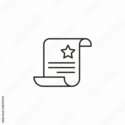 legal document star icon sign vector