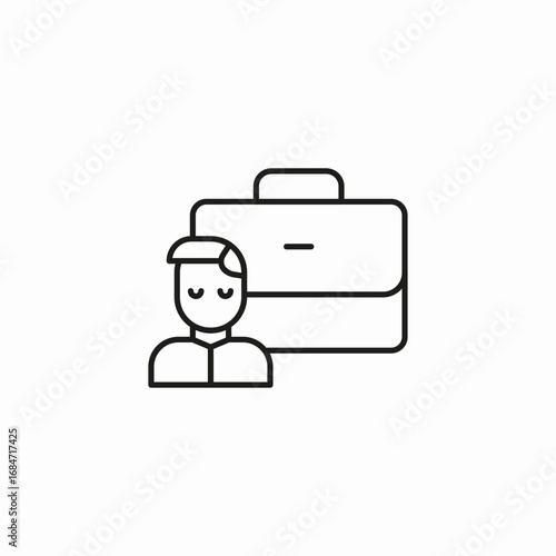 male business work icon sign vector