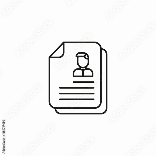 male resume icon icon sign vector