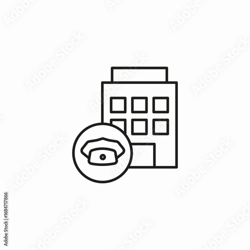 police station building icon sign vector