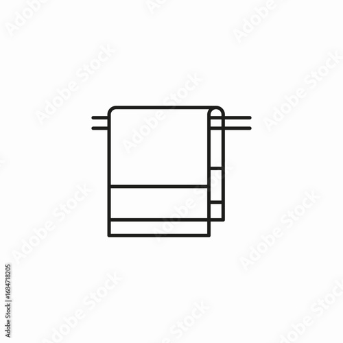 towel on rack icon sign vector