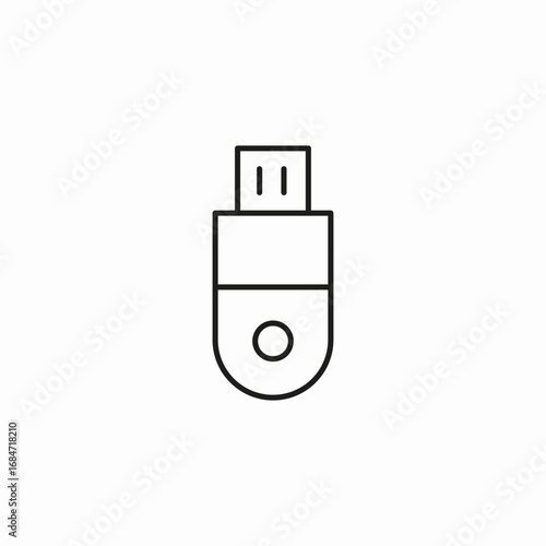 usb flash drive icon sign vector