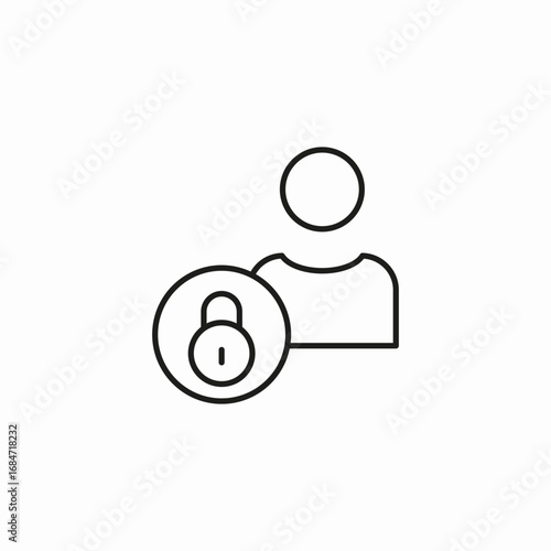 user profile security icon sign vector