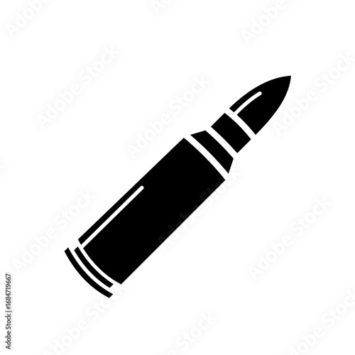 Pistol bullet - vector icon