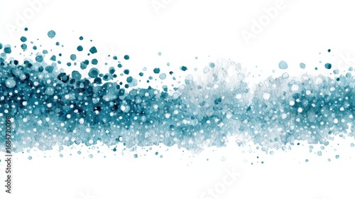 A soft watercolor background blending light and deep blue shades with delicate snowflake patterns scattered across the surface, creating a frosty winter atmosphere.