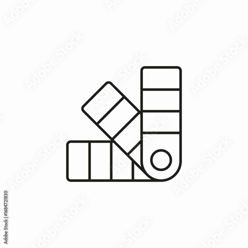 color swatch guide icon sign vector