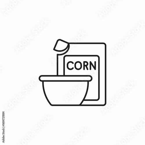 corn flakes cereal icon sign vector