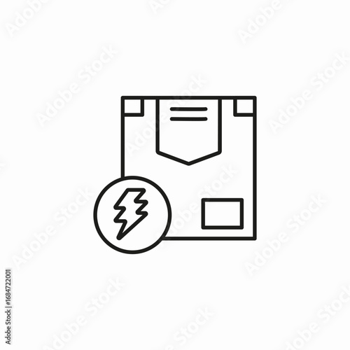 dangerous goods package icon sign vector