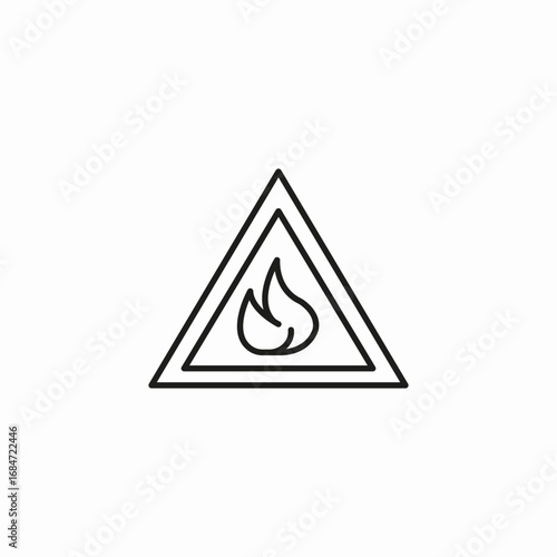 flammable warning sign icon sign vector