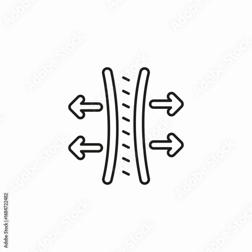 flexible durable material icon sign vector