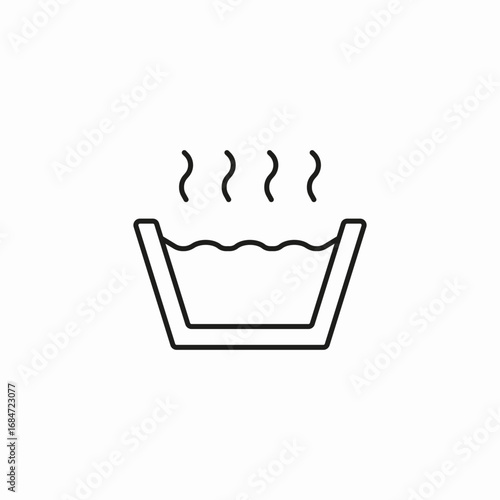 hand wash hot icon sign vector