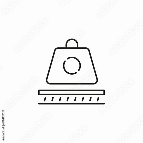 heavy weight resistance icon sign vector