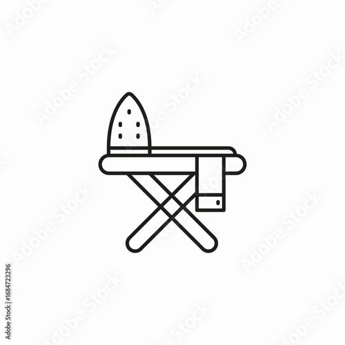 iron and board icon sign vector