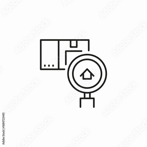 local shipping search icon sign vector