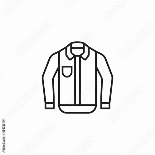 long sleeve shirt icon sign vector