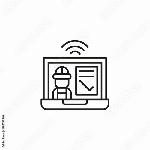 online engineering consultation icon sign vector