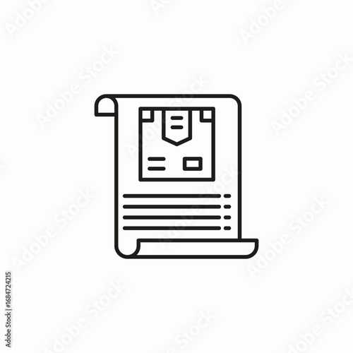 shipping manifest document icon sign vector