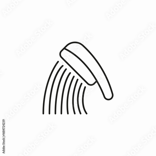 shower head water icon sign vector