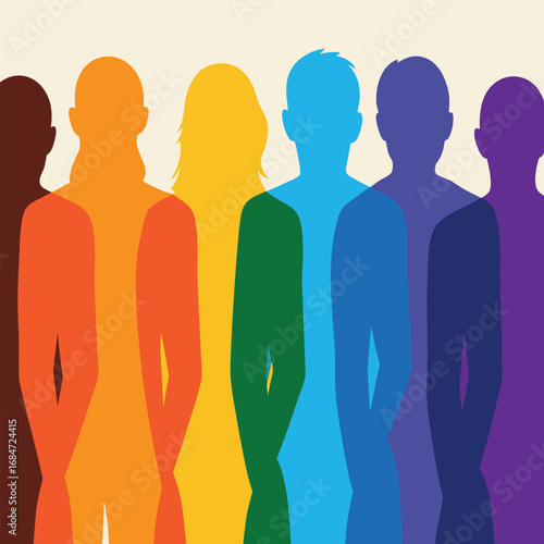 Rainbow Peace Gay Pride Vector LGBTQ Pride Symbol Illustration.