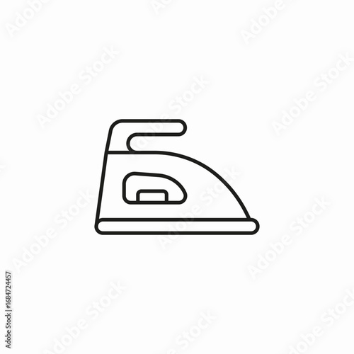 steam iron appliance icon sign vector
