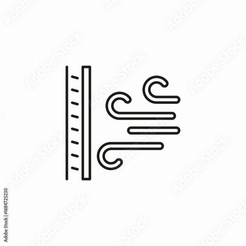 wind barrier icon icon sign vector